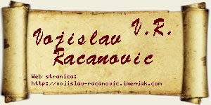 Vojislav Račanović vizit kartica